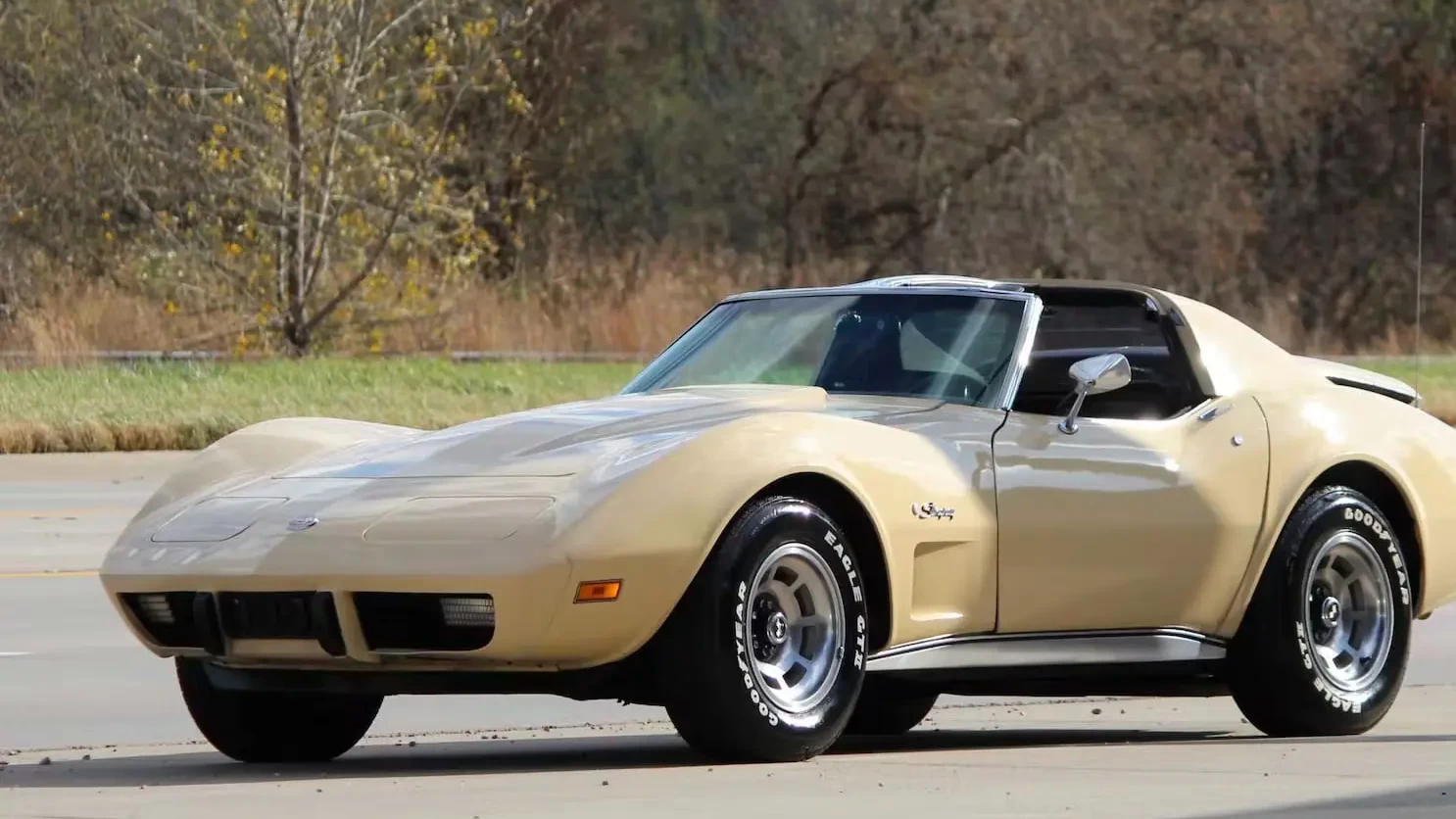 Click to Enlarge-Esc to Close Corvette Generations/C3/C3 1976 Tan Coupe.webp